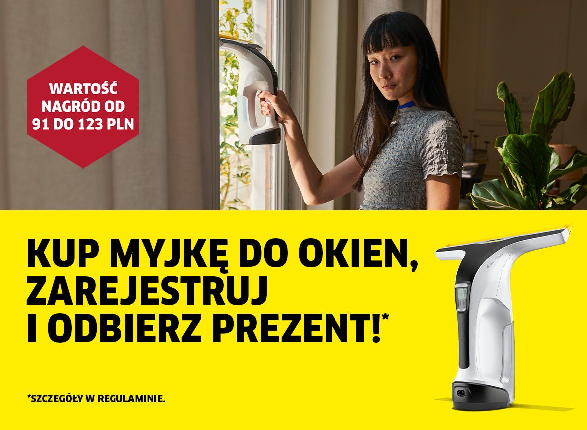 Kup myjkę do okien, zarejestruj i odbierz prezent!